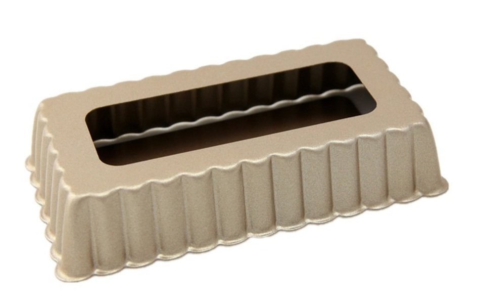 Professional Mini Rectangular Cake Pan 4.52.5" with Removable Bottom (1) N2