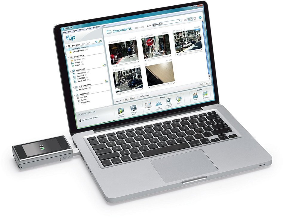 Flip SlideHD Video Camera - White, 16 GB, 4 Hours (Discontinued by Manufacturer) N9