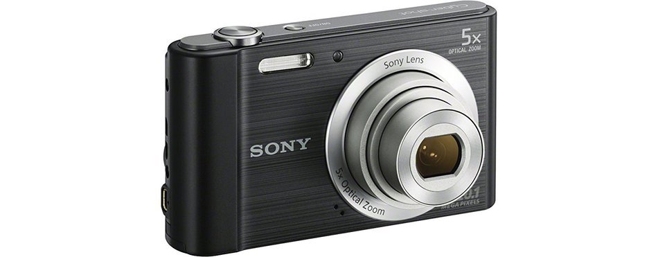 Sony DSCW800 Compact Digital Camera - Black (20.1 MP, 5x Optical Zoom) N5