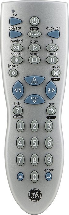 GE 24912 3-Device Remote Control (Metallic Silver) N2