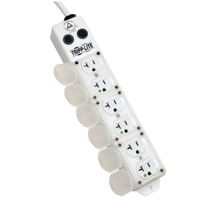 Tripp Lite 4 Outlet Medical-Grade Power Strip, For Patient-Care Vicinity, 15ft Cord with 5-15-HG Plug (PS-415-... N9