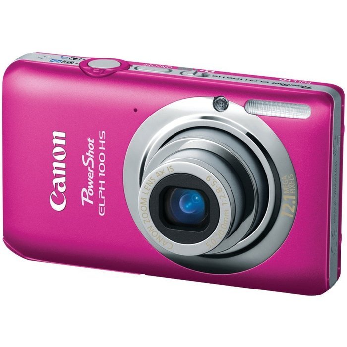 Canon PowerShot ELPH 100 HS 12.1 MP CMOS Digital Camera with 4X Optical Zoom (Pink) N5