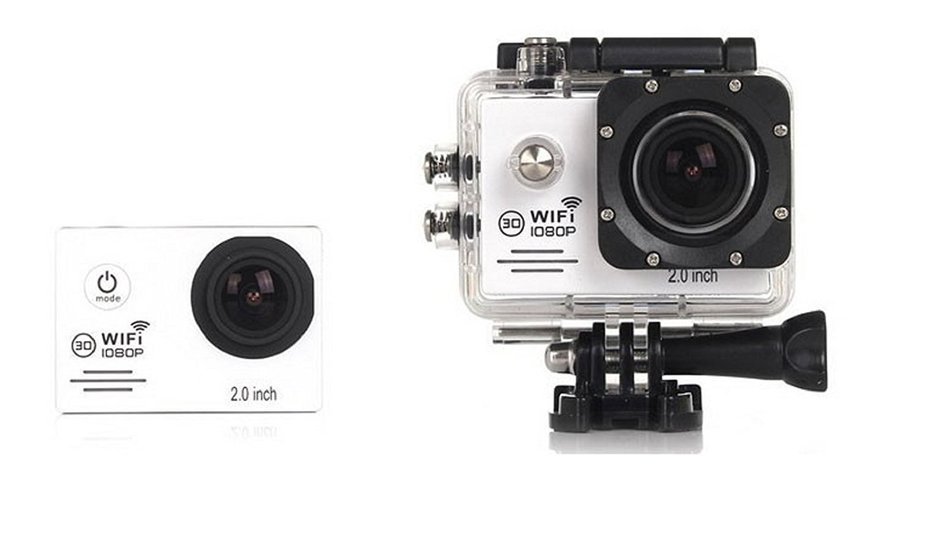 (White) Action Camera SJ7000 Wifi 2.0 LTPS LED mini cam recorder marine diving 1080P HD DV Go pro style two batteries...