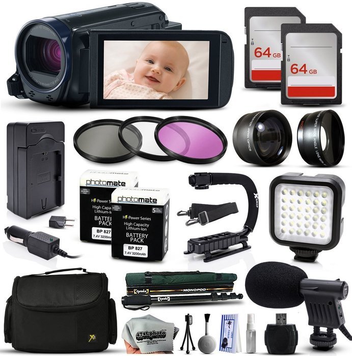 Canon VIXIA HF R700 HFR700 HD Camcorder Video Camera + 128GB Memory + Travel Charger + 3 Filters + 2 Batteries...