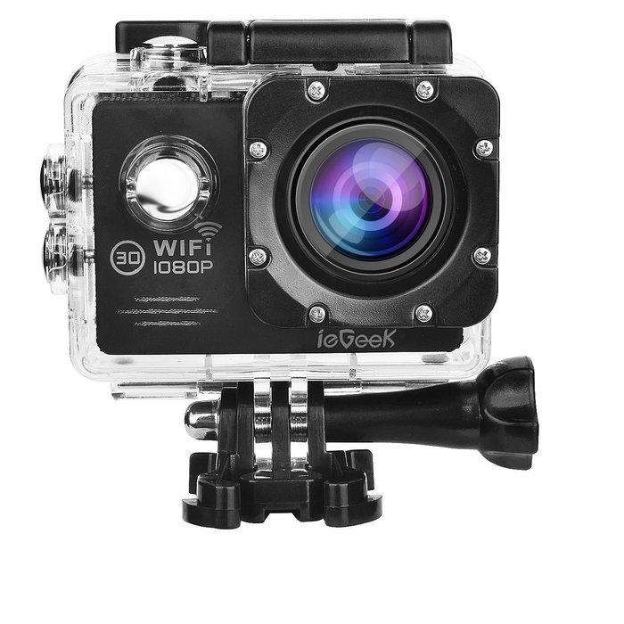 ieGeek Action Camera, Wifi 2 inch 1080P FHD Sport DV (NT96655 Chip), 14MP Waterproof Camcorder with 170&deg; Wide-Angle... N3