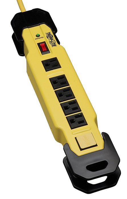 Tripp Lite 6 Outlet Industrial Safety Surge Protector Power Strip, 15ft Wrappable Cord, Metal, & $75K INSURANCE...