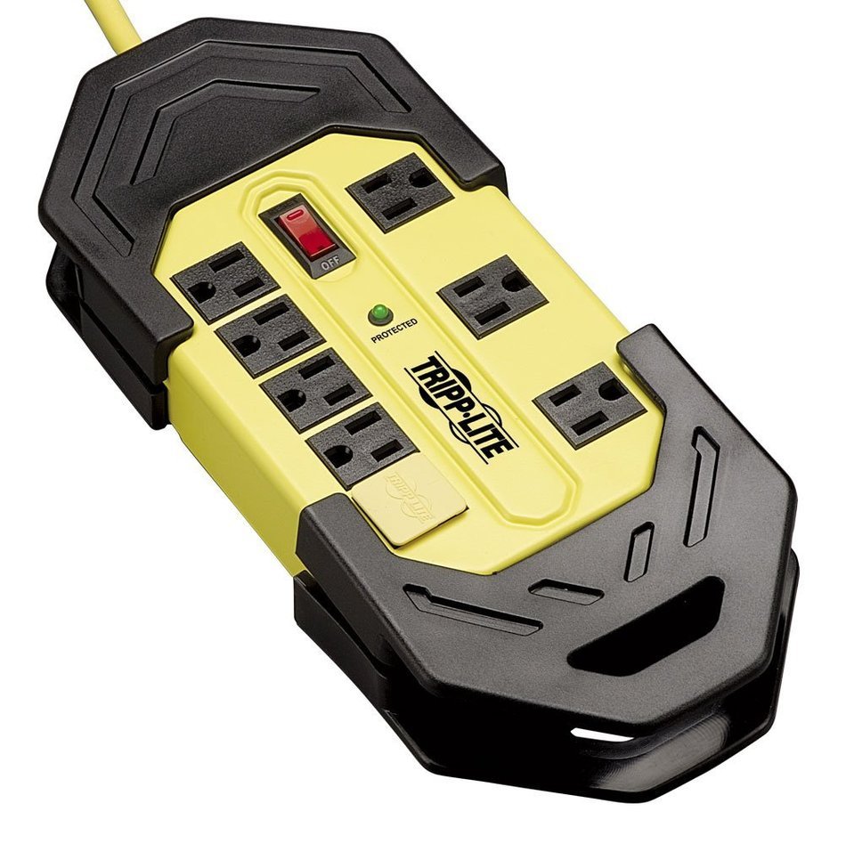 Tripp Lite 6 Outlet Industrial Safety Surge Protector Power Strip, 15ft Wrappable Cord, Metal, & $75K INSURANCE... N2