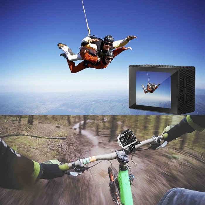 KEHAN C70 Full HD 1080P 60fps 2.0" Mini Wi-Fi Sports Action Camera 170 Degree Wide Lens with Time-Lapse/Loop Recording... N8