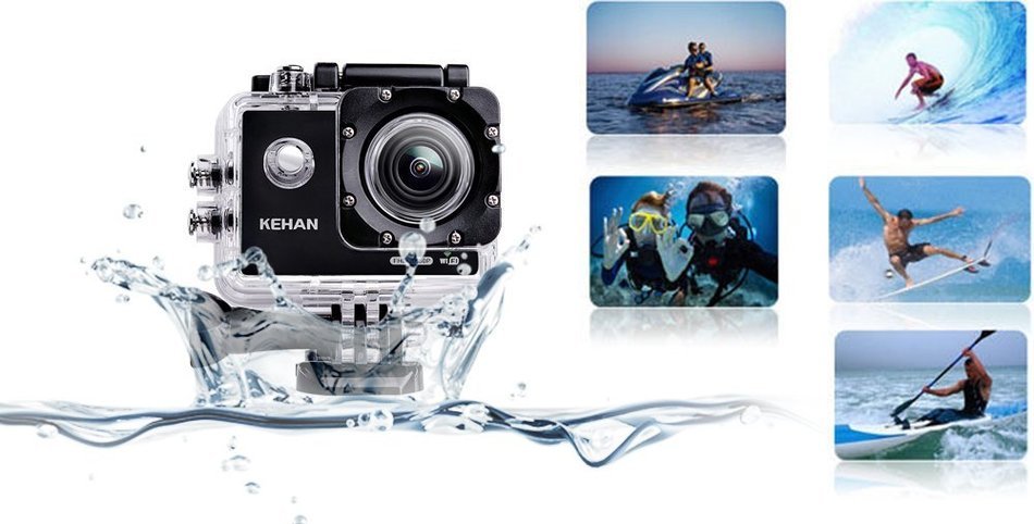 KEHAN C70 Full HD 1080P 60fps 2.0" Mini Wi-Fi Sports Action Camera 170 Degree Wide Lens with Time-Lapse/Loop Recording... N10
