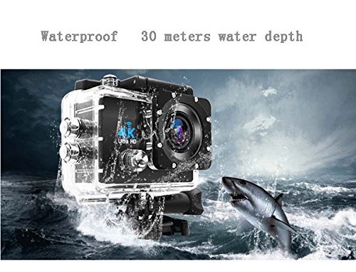 51youg 4K Ultra HD 30M Deep Diving Sports Video Helmet Camera Mini DV RF Wifi Remote Control 2.0" TFT LCD 170&deg;...
