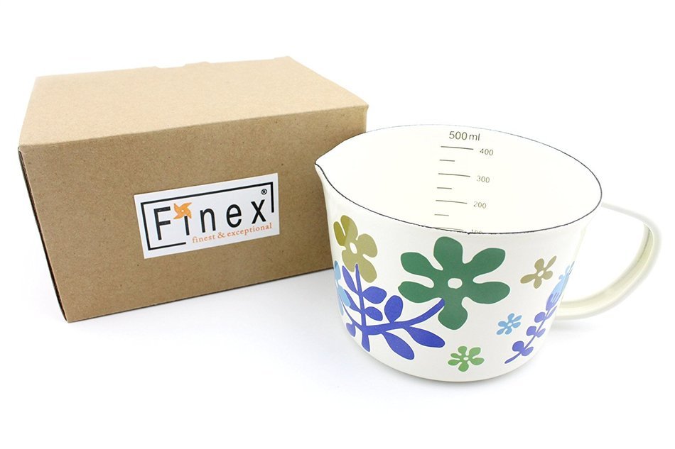 Finex Kitchen Premium Porcelain Enameled Steel Collection (Floral Design Series) Rectangular Loaf Pan - Retro... N9