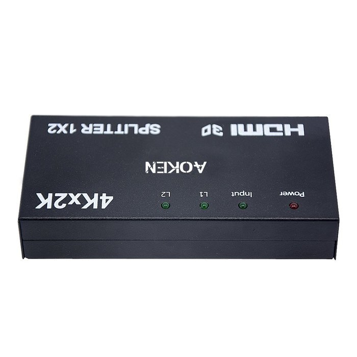 Aoken 1x8 8 Ports HDMI Powered Splitter for Full HD 1080P & 3D Support (One Input To Eight Outputs) N10