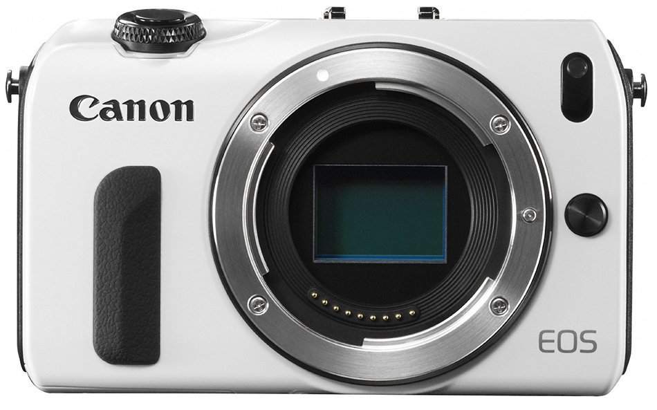 Canon EOS M (White) and EF-M 22mm STM Lens and EF-M18-55mm IS STM Lens N11