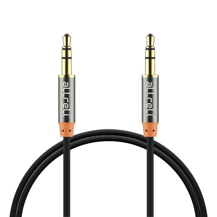 aLLreLi&reg; 3.3ft 3.5mm Male to Male Stereo Audio AUX Cable Black for Headphones, iPods, iPhones, iPads, Smartphones... N17