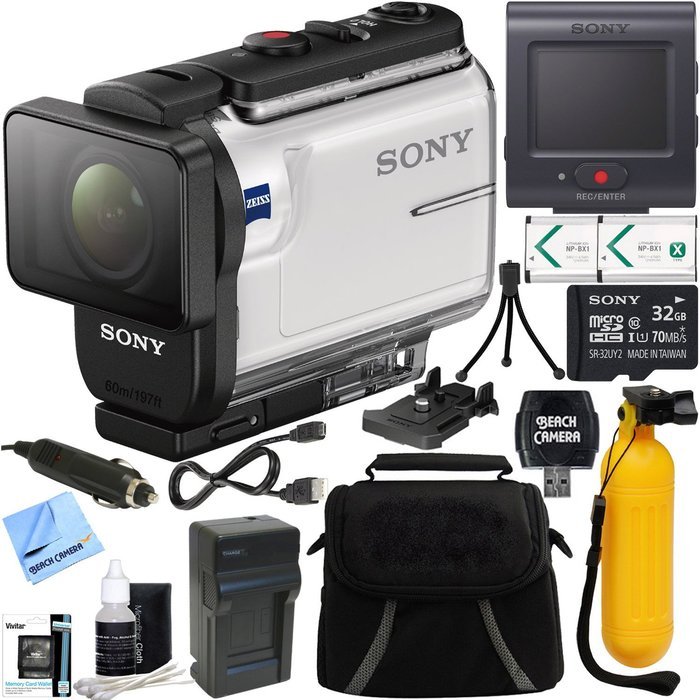 Sony HDR-AS300R Action Camera + Live View Remote & 32GB Accessory Bundle