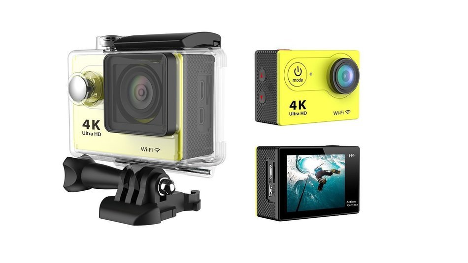 SPORER@ H9 2.0 Inch Lcd 170 degree 6G Ultra-wide Angle Lens 4K Ultra HD Waterproof Sports Helmet Camera,Wifi Remote... N13
