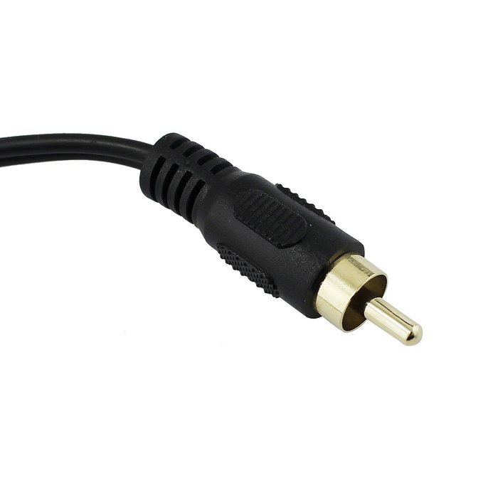 Ocr TM 2 Pcs Male to 2 Female RCA Speaker Splitter Cable Adapter Blue 12"