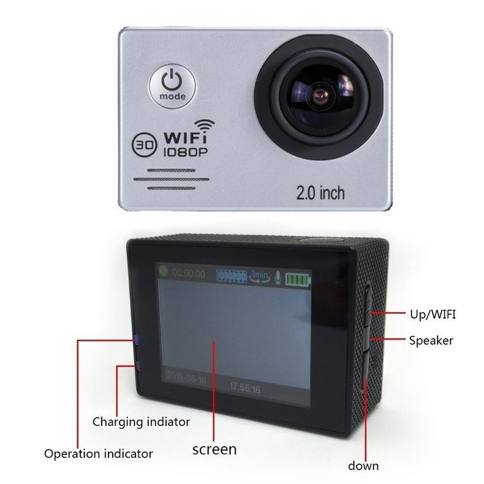HILLPOW SJ7000 WiFi 2.0 inch LCD 170 Degree ultra-wide 30M Waterproof Action Camera 1080P HD DV Cam Sport mini... N3