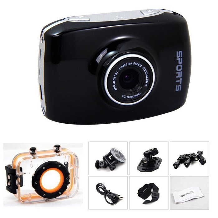 Full HD 1080P Waterproof Digital Sports Action Camera - Helmet DV Camcorder with Touch Screen Display N3