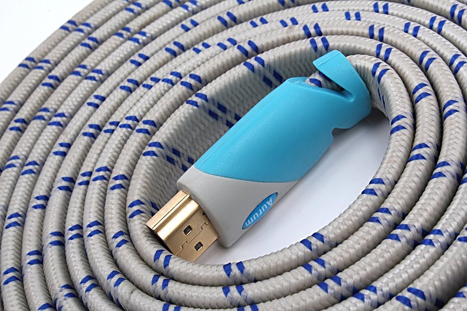 Aurum Flat Series - Flat HDMI Cable with Ethernet (12 FT) - Supports 3D & Audio Return Channel [Latest Version... N5