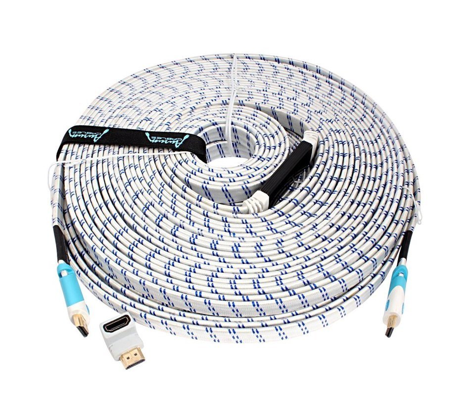 Aurum Flat Series - Flat HDMI Cable with Ethernet (12 FT) - Supports 3D & Audio Return Channel [Latest Version... N6