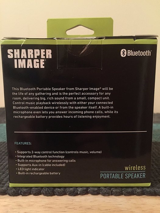 Sharper Image Wireless Portable Bluetooth Speaker N3