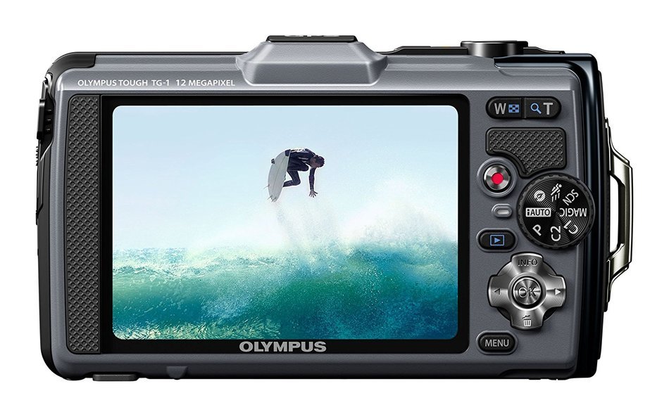 TG-1 Silver Tough Digital Camera - International Version (No Warranty) N7