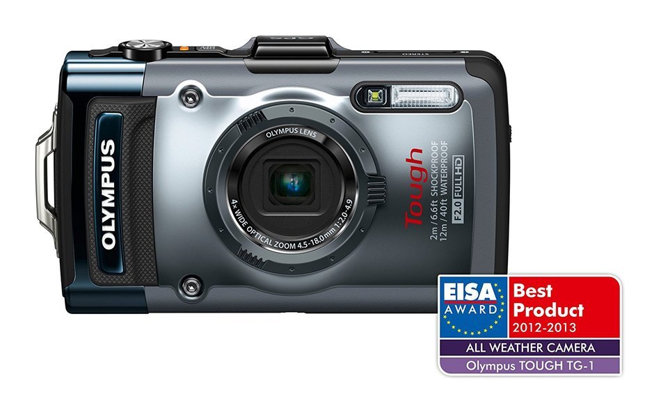 TG-1 Silver Tough Digital Camera - International Version (No Warranty) N8