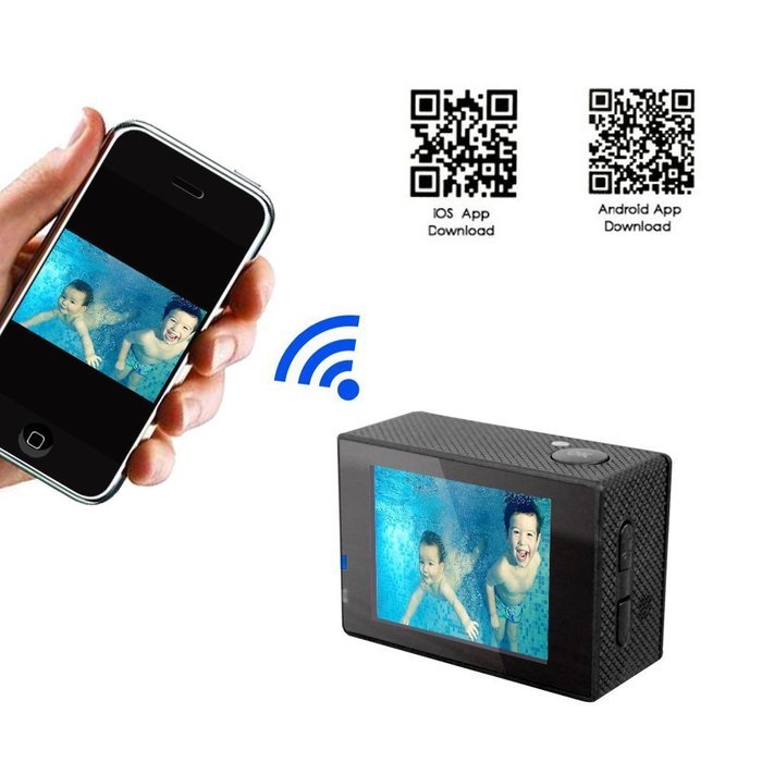TEKCAM TK7000 WIFI 2.0inch 14MP FHD Sports Action Camera waterproof + an Extra Battery and Charger N6