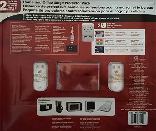 Prime 973596 Home & Office Surge Protector, 2 Piece N3