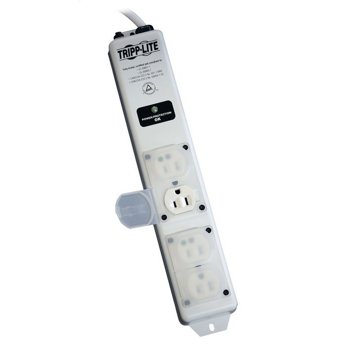 Tripp Lite Isobar 6 Outlet Medical Grade Surge Protector Power Strip, 15ft Cord, (ISOBAR6ULTRAHG) N8