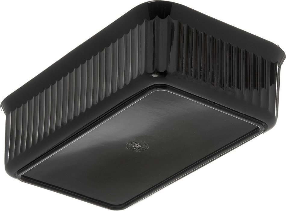 Carlisle 811003 Deliware Polypropylene Rectangular Crock, 5 lb. Capacity, 10.06 x 6.18 x 3.7", Black (Case of... N2