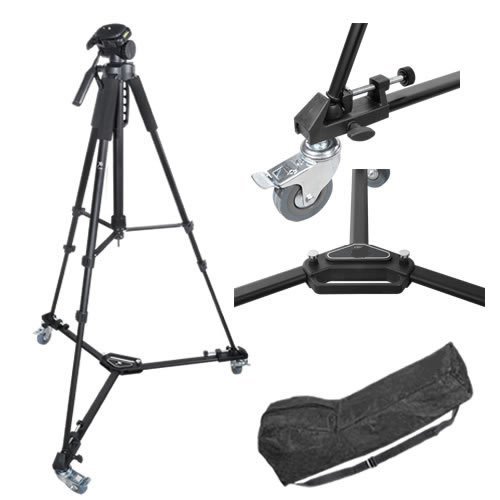 75-Inch Elite Series Full Size Camcorder Tripod + Elite Series Professional Universal Tripod Dolly w/ One Step... N6