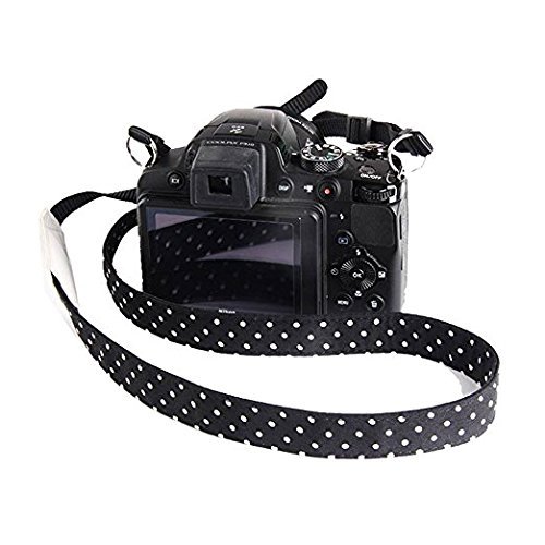 Teanfa Black Spot Camera Strap Shoulder Neck Camera Belt For Canon Nikon Olympus Panasonic Pentax Sony SLR/DSLR... N5