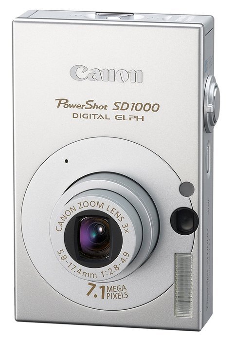 Canon PowerShot SD1000 7.1MP Digital Elph Camera with 3x Optical Zoom (Black) (OLD MODEL) N9