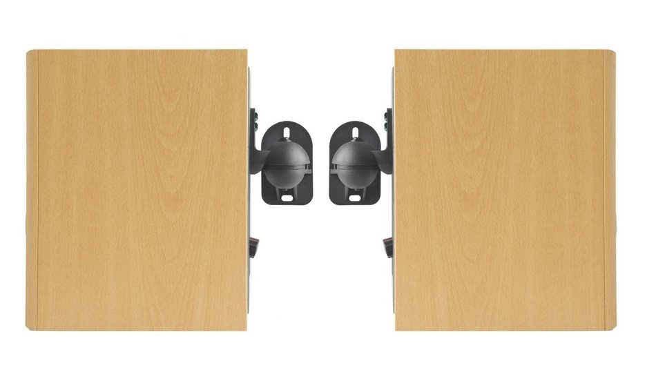 VonHaus Black Universal Wall Mount Speaker Brackets x 2 N2