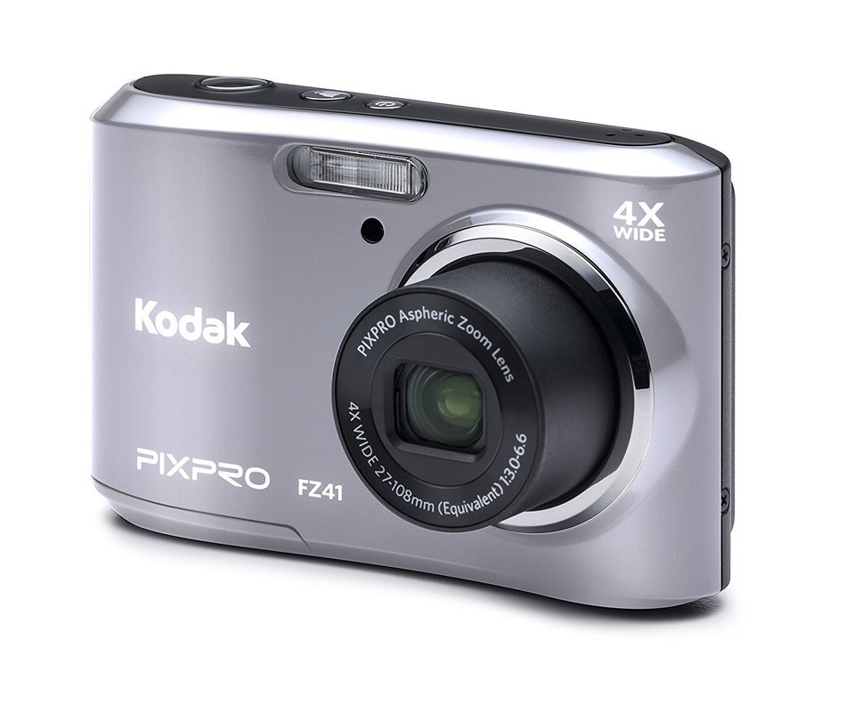 Kodak PIXPRO Friendly Zoom FZ41 16 MP Digital Camera with 4X Optical Zoom and 2.7" LCD Screen (Silver) N11