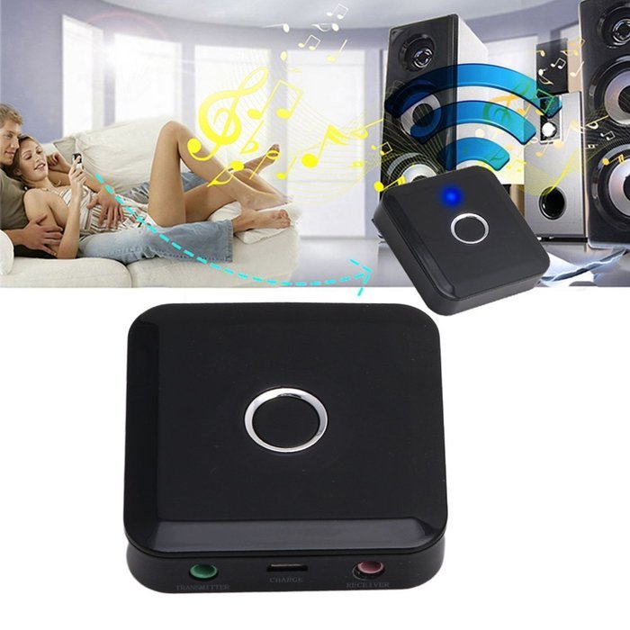 Slaxry Wireless Bluetooth 4.0 Transmitter and Receiver 3.5mm 2 in1 Stereo Audio Adapter N4