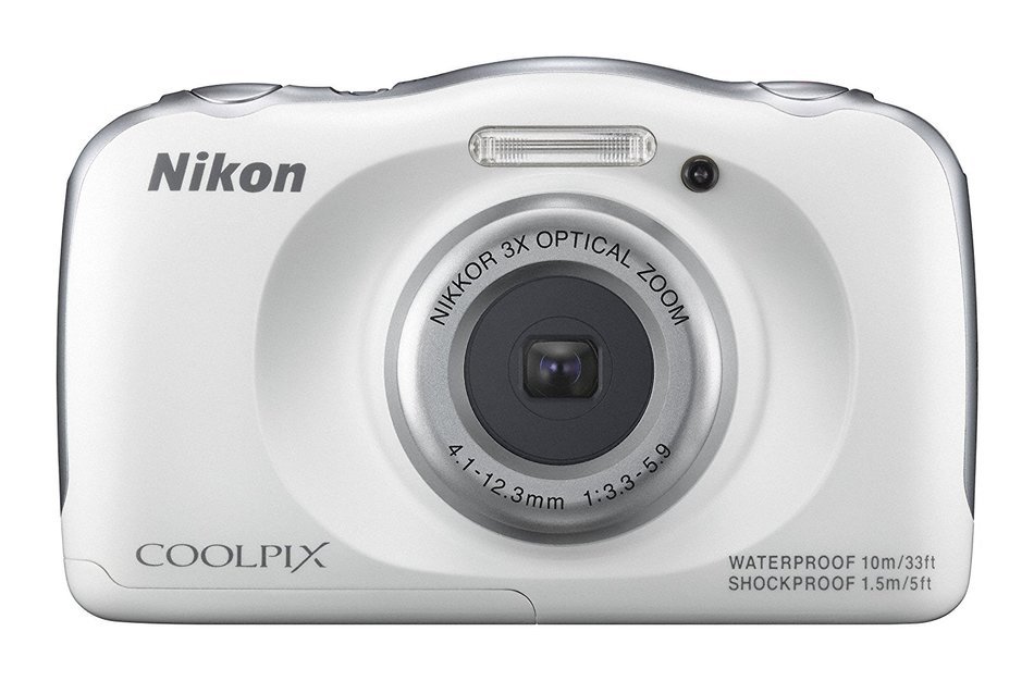 Nikon COOLPIX S33 Waterproof Digital Camera (White) - International Version N2