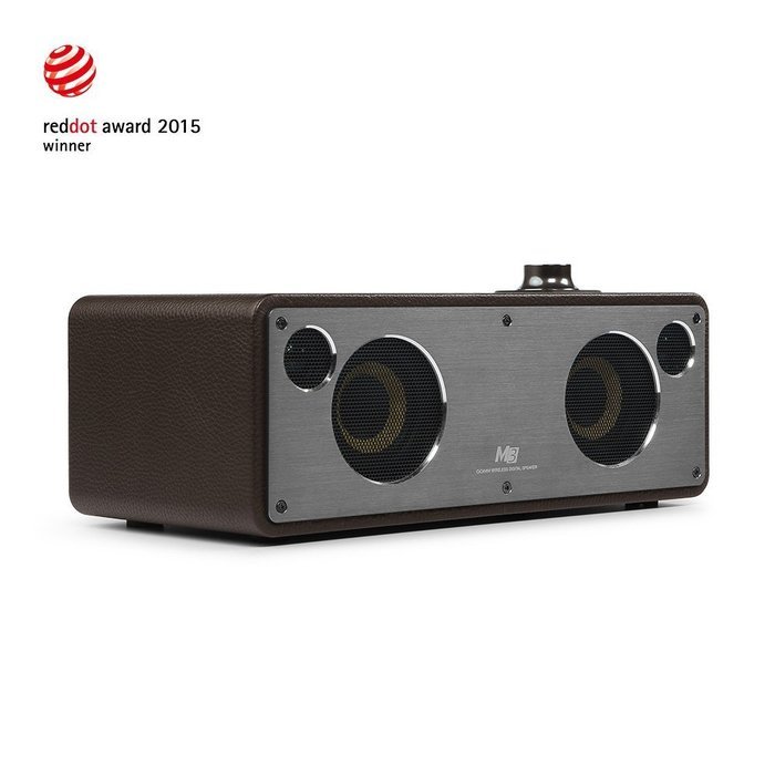 GGMM M3 Retro Wi-Fi/Bluetooth Stereo Wireless Leather Speaker | Featuring 40W Output, Multi-Room Play, Airplay... N9