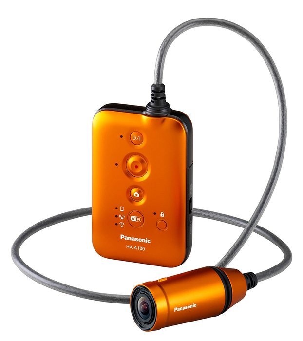 Panasonic HX-A100 HD Wearable Action Camera Digital Camcorder (Orange) N2