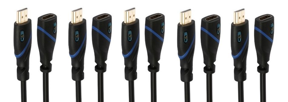 High Speed HDMI Cable With Ethernet - 3 Feet, CL3 Certified - Supports 3D and Audio Return Channel, 10-Pack N13