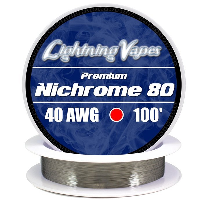 Genuine Lightning Vapes 40 AWG Nichrome 80 Wire 1000' N6