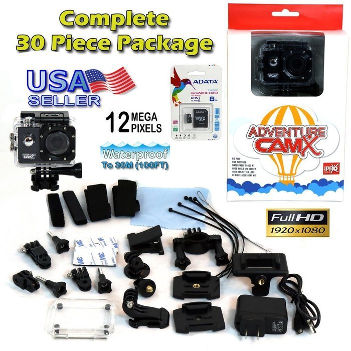 UltraProX Adventure CamX HD 720P for the Young Explorer Includes Memory Card & Accessory Kit for GoPro N6