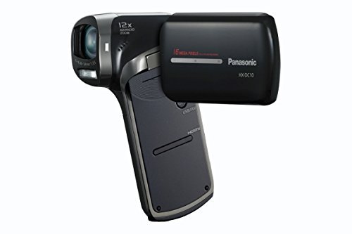 Panasonic HX-DC10K Stylish Dual HD Pocket Camcorder with 5x Optical Zoom and 3-Inch LCD Screen (Black)