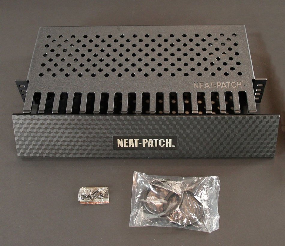 Neat Patch Cable Manager (10 Units) w/ 240 CAT6 Patch Cables (2FT Green) N62