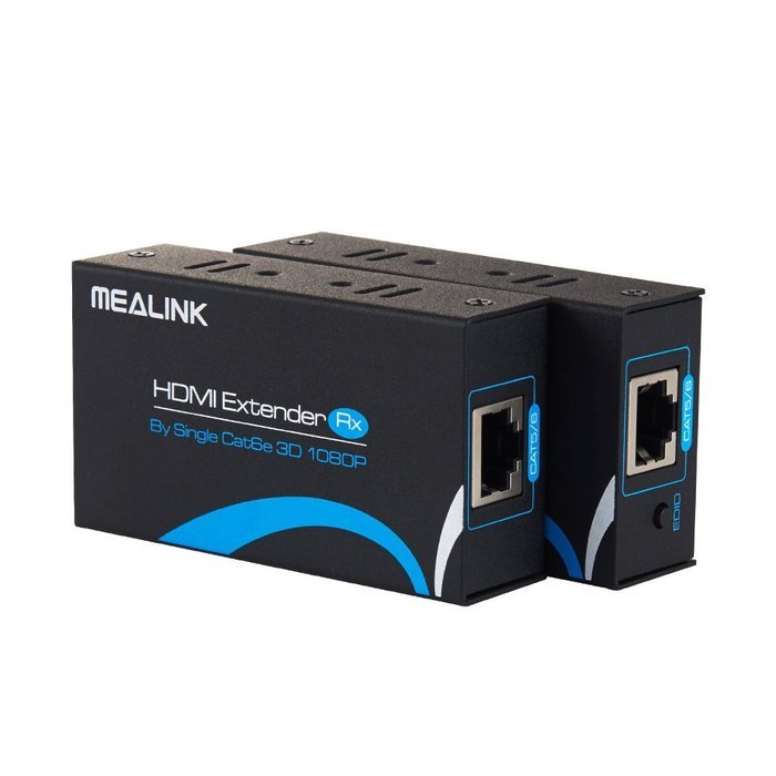 MEALINK 60m/196ft Premium Quality HDMI Extender Over Single Cat6e UTP Ethernet Cable Up to 60m for 1080P Support... N10