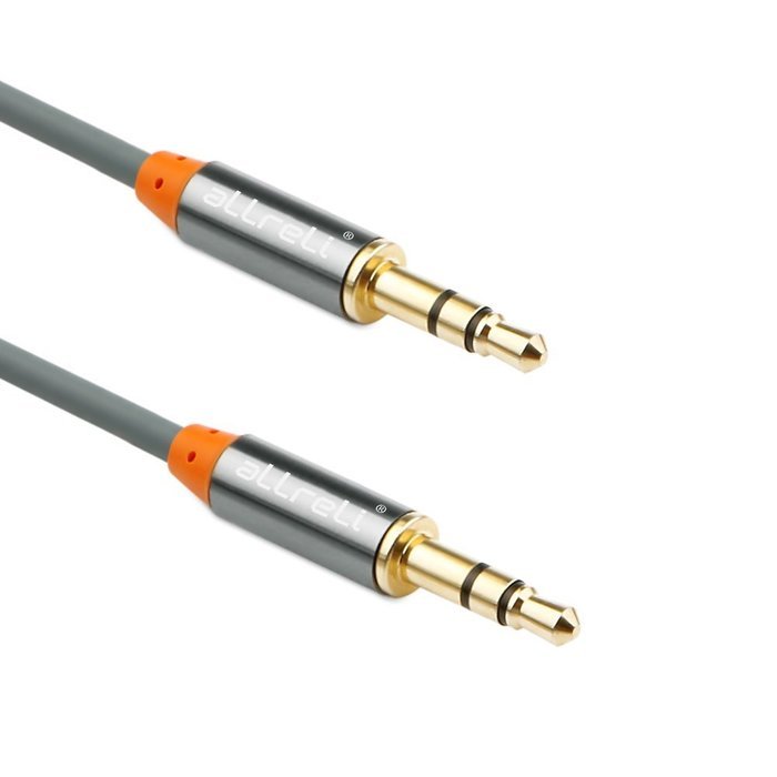 aLLreLi&reg; 3.3ft 3.5mm Male to Male Stereo Audio AUX Cable Black for Headphones, iPods, iPhones, iPads, Smartphones... N21
