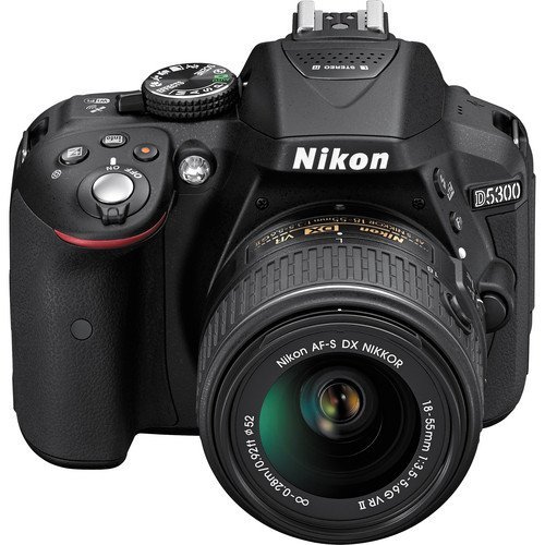 Nikon D5300 24.2 MP CMOS Digital SLR Camera with Nikkor AF-S 18-55mm f/3.5-5.6G AF-S DX VR Lens (Black) International...