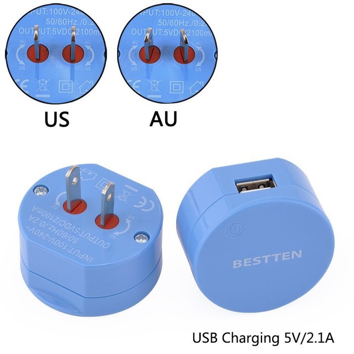 Bestten Wall Outlet Surge Protector with Dual USB Charging Ports (3.1A) and 4 Outlets, Top Cell Phone Dock, Portable... N6